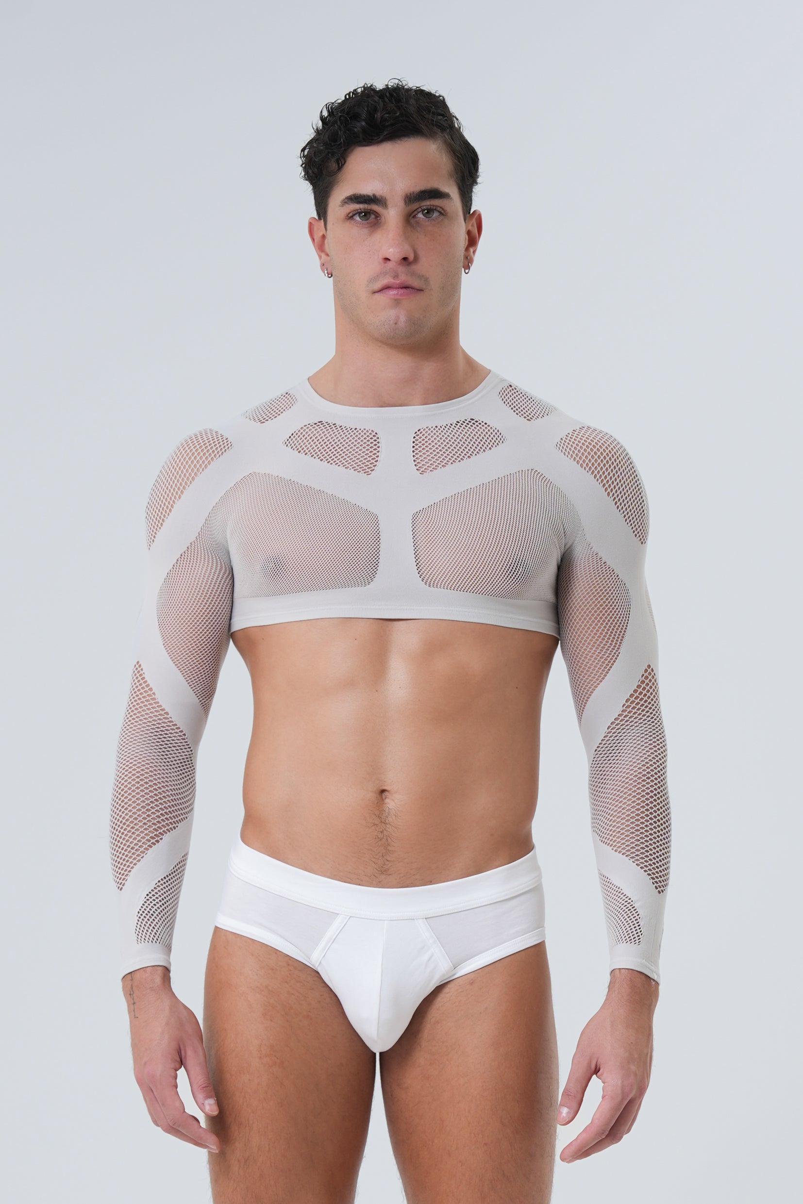BASEMENT CROP TOP - GREY